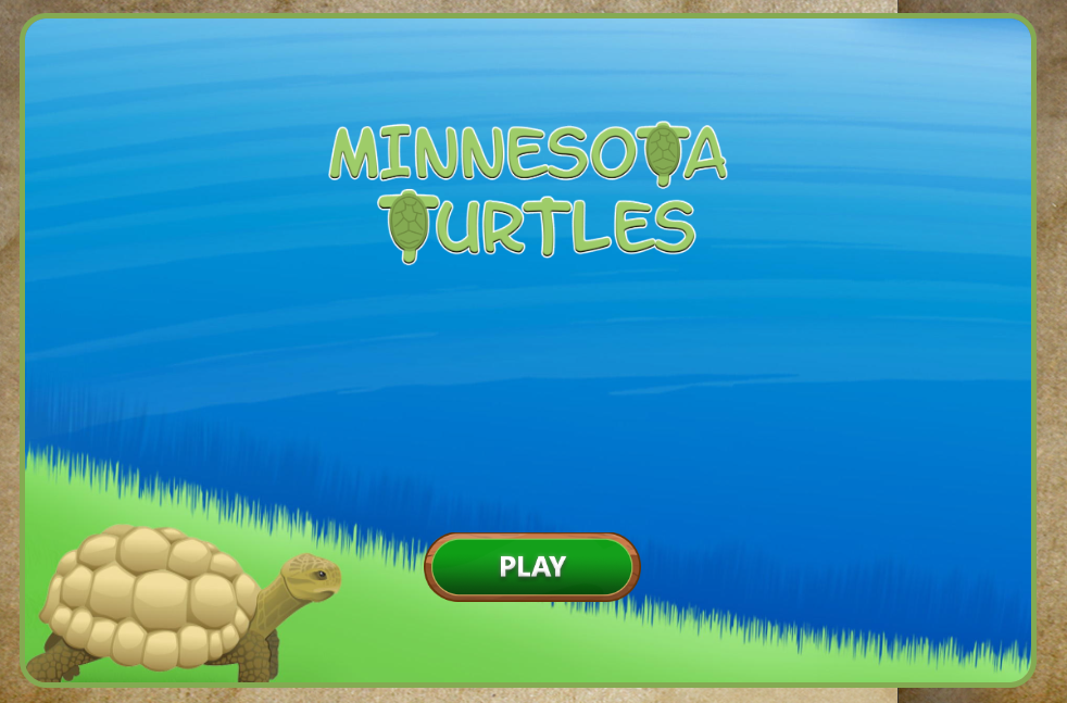 Splash page with title image - Minnesota Turtles