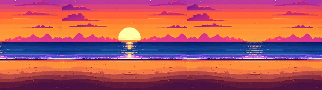sunset background for runner game